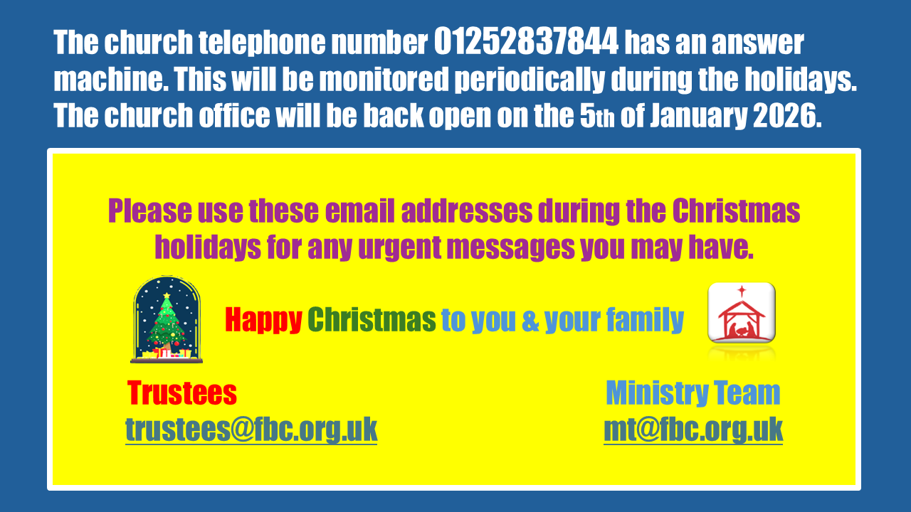 CONTACTS during Christmas 2025